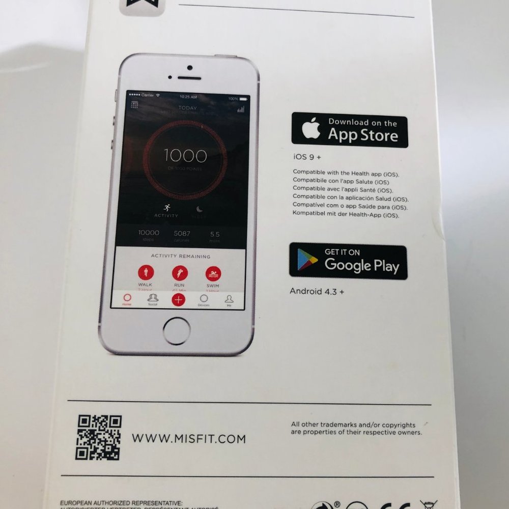 MISFIT Men's Vapor Black Silicone Smartwatch - Picture 3 of 3